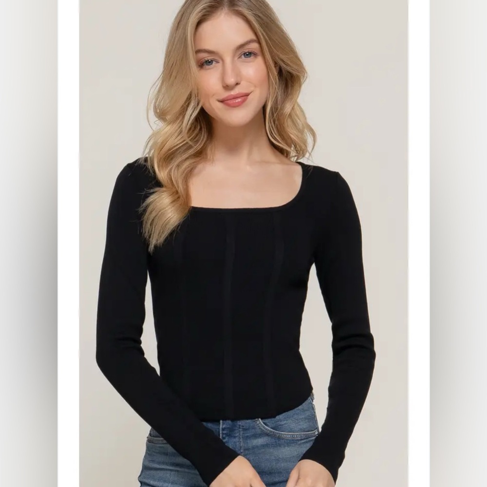 Marled Black Long Sleeve